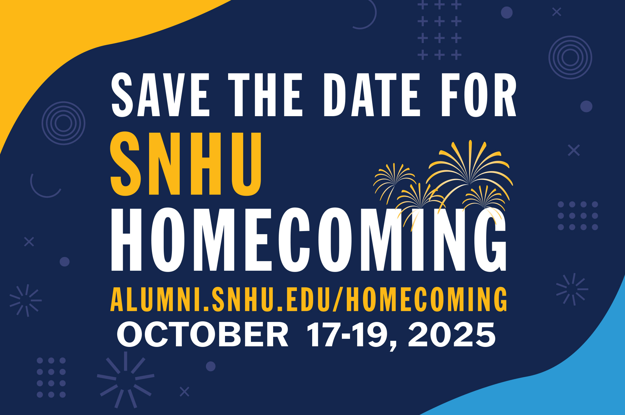 Save the date for SNHU Homecoming October 17-19, 2025