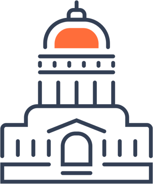 federal building vector icon