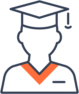 graduate vector icon