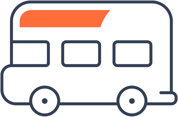 transit bus vector icon